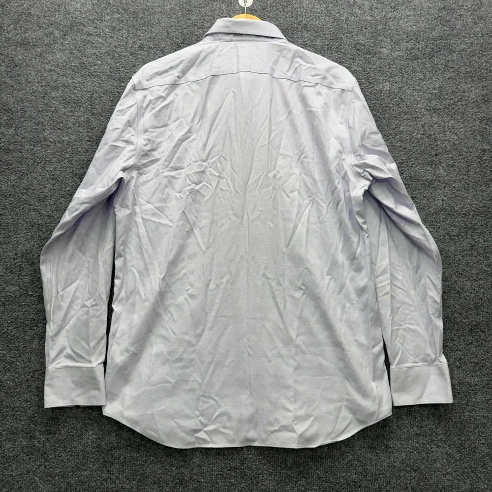 Banana Republic Non-Iron Slim Fit Button Shirt Mens L Purple Long Sleeve Dress